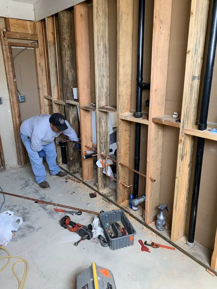 Commercial rough-in plumbing for Gas Line Repair in Bryte